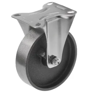 FCss 46 - Большегрузное чугунное колесо без резины 100 мм (неповорот., площадка, светл. обод.)